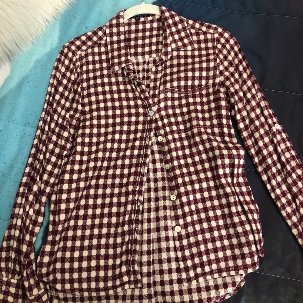 Plaid button shirt
